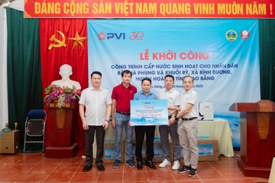 PVI khởi công xây dựng công trình nước sinh hoạt cho người dân bản Nà Phung và Khuổi Rỳ